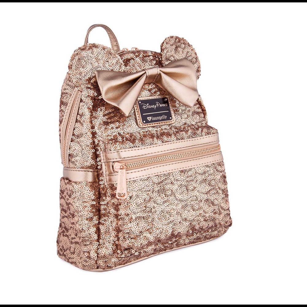 Minnie Mouse Mini Backpack by Loungefly-Rose Gold